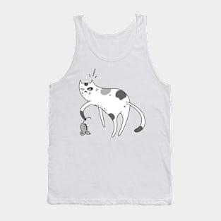 Funny cat and mouse Tank Top